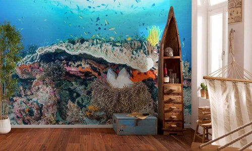 Komar Coral Reef Non Woven Wall Mural 400x280cm 8 Panels Ambiance | Yourdecoration.com
