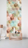 Komar Cubes Non Woven Wall Mural 100x250cm 1 baan Ambiance | Yourdecoration.com