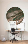 Komar Cuivre Wall Mural 125x125cm Round Ambiance | Yourdecoration.com