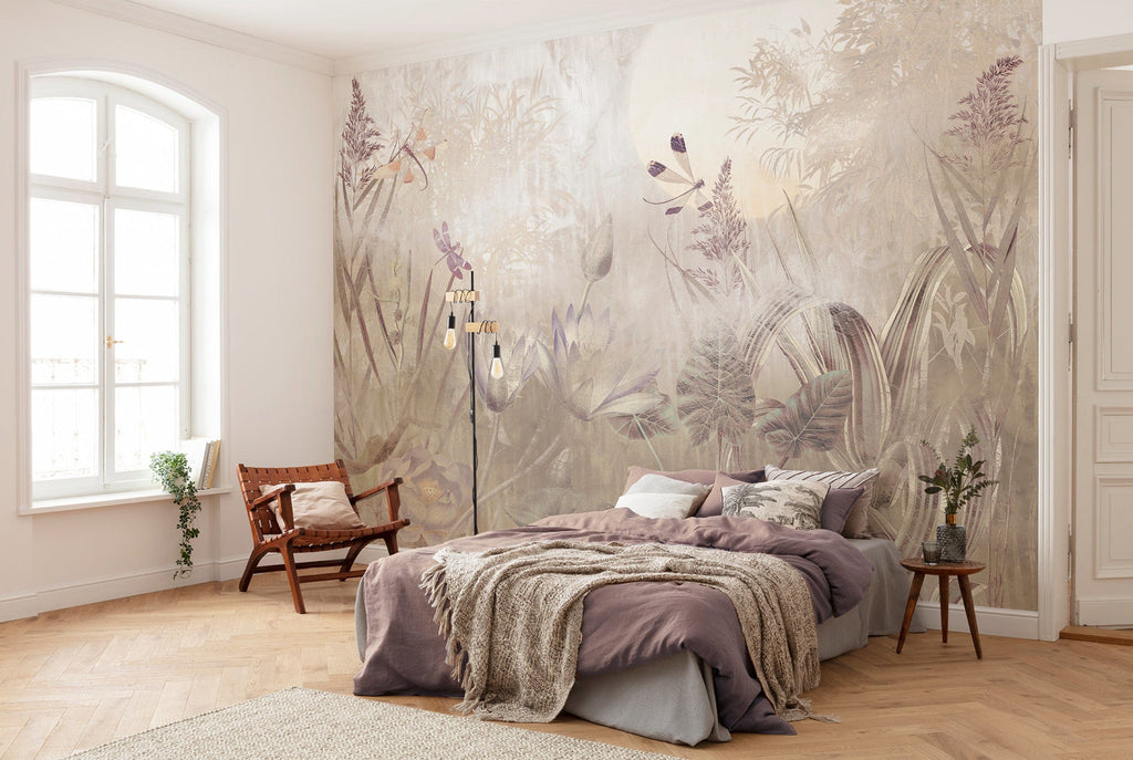 Komar Dragonfly Pond Non Woven Wall Mural 350X250cm 7 Panels Ambiance | Yourdecoration.com