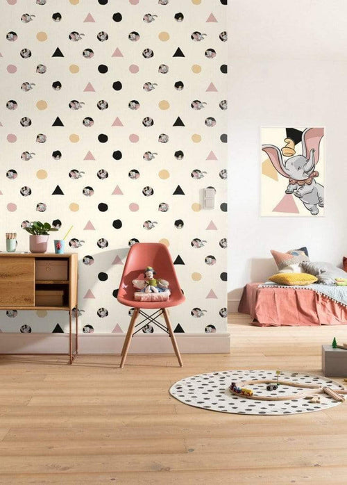 Komar Dumbo Angles Dots Non Woven Wall Mural 200x280cm 4 Panels Ambiance | Yourdecoration.com