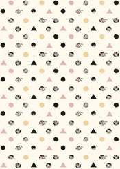Komar Dumbo Angles Dots Non Woven Wall Mural 200x280cm 4 Panels | Yourdecoration.com