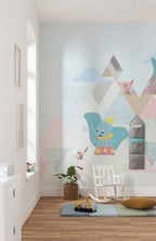 Komar Dumbo flying elephant Non Woven Wall Mural 300x280cm 6 Panels Ambiance | Yourdecoration.com