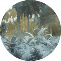 Komar Exotic Jungle Wall Mural 125x125cm Round | Yourdecoration.com