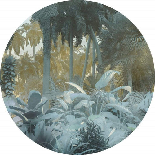 Komar Exotic Jungle Wall Mural 125x125cm Round | Yourdecoration.com