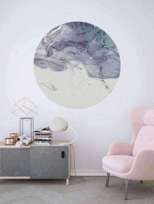 Komar Fabled INK Wall Mural 125x125cm Round Ambiance | Yourdecoration.com