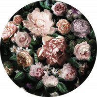 Komar Flower Couture Wall Mural 125x125cm Round | Yourdecoration.com