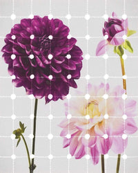 Komar Flowers and Dots Non Woven Wall Mural 200x250cm 2 Panels | Yourdecoration.com