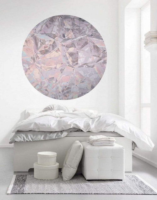 Komar Glossy Crystals Wall Mural 125x125cm Round Ambiance | Yourdecoration.com