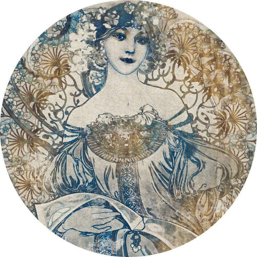 Komar Goddess Wall Mural 125x125cm Round | Yourdecoration.com