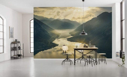 Komar Gold Mountains Non Woven Wall Mural 400x250cm 8 Panels Ambiance | Yourdecoration.com