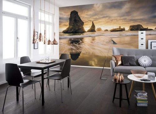 Komar Golden Stacks Non Woven Wall Mural 400x250cm 4 Panels Ambiance | Yourdecoration.com