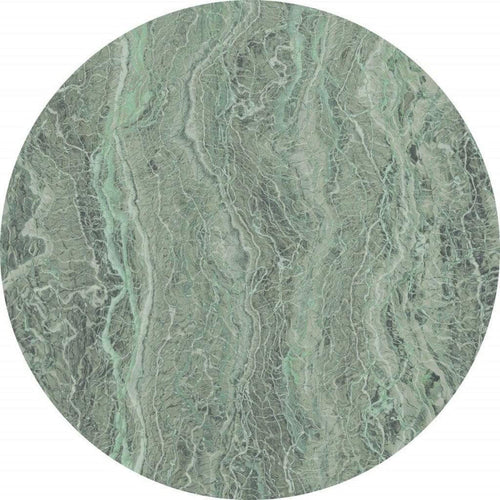 Komar Green Marble Wall Mural 125x125cm Round | Yourdecoration.com