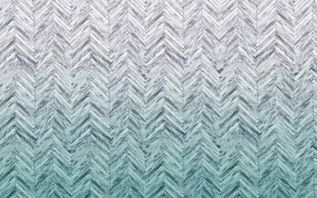 Komar Herringbone Mint Non Woven Wall Mural 400x250cm 4 Panels | Yourdecoration.com