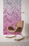 Komar Herringbone Pink Non Woven Wall Mural 100x250cm 1 baan Ambiance | Yourdecoration.com