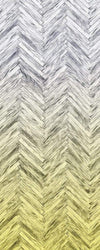 Komar Herringbone Yellow Non Woven Wall Mural 100x250cm 1 baan | Yourdecoration.com
