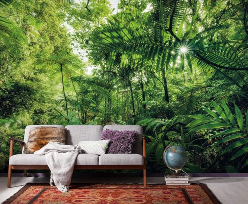 Jungle Forest Animal Tree Wallpaper Mural Photo Wall Home Room Poster Decor