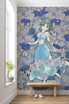 Komar Jasmin Colored Flowers Non Woven Wall Mural 200x280cm 4 Panels Ambiance | Yourdecoration.com