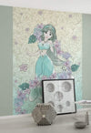 Komar Jasmin Pale Flowers Non Woven Wall Mural 200x280cm 4 Panels Ambiance | Yourdecoration.com