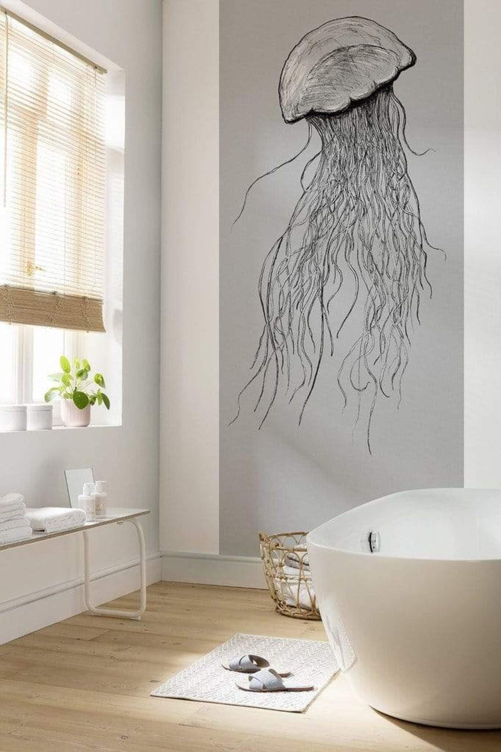 Komar Jellyfish Non Woven Wall Mural 100x250cm 1 baan Ambiance | Yourdecoration.com