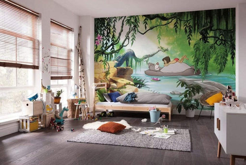 Komar Jungle Book Swimming with Baloo Wall Mural 368x254cm 8 Parts Ambiance | Yourdecoration.com