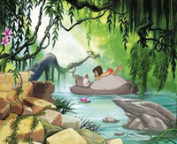 Komar Jungle Book Swimming with Baloo Wall Mural 368x254cm 8 Parts | Yourdecoration.com
