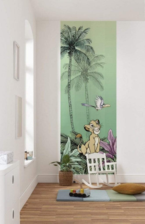 Komar Jungle Simba Non Woven Wall Mural 100x280cm 2 Panels Ambiance | Yourdecoration.com
