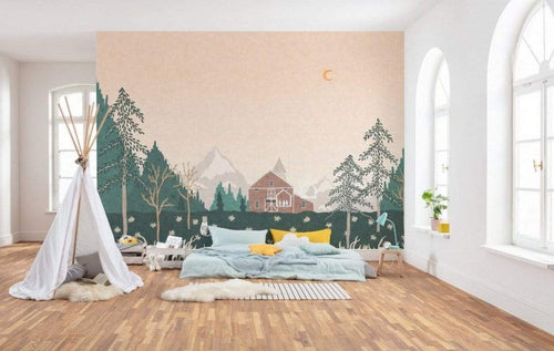 Komar Little Farm Non Woven Wall Mural 400x280cm 8 Panels Ambiance | Yourdecoration.com