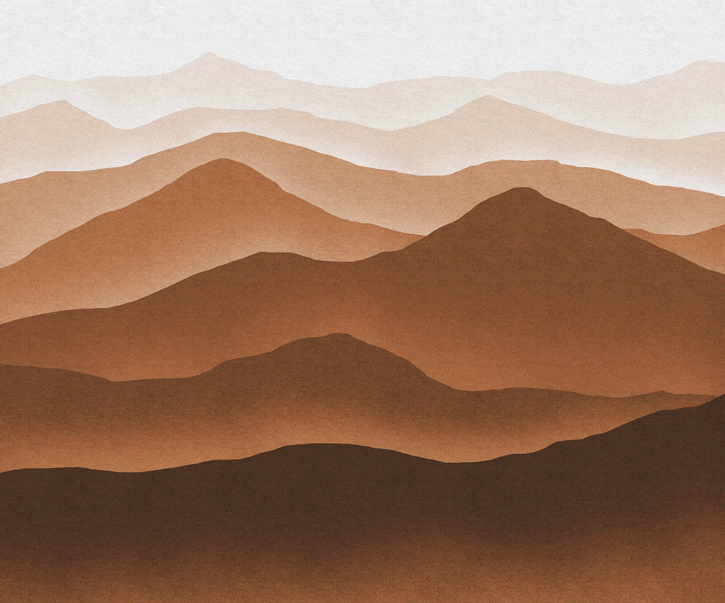 Komar Macchiato Mountains Non Woven Wall Murals 300x250cm 6 panels | Yourdecoration.com
