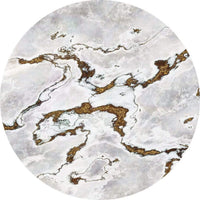 Komar Marble Vibe Wall Mural 125x125cm Round | Yourdecoration.com
