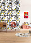 Komar Mickey Mouse Foot Labyrinth Non Woven Wall Mural 200x280cm 4 Panels Ambiance | Yourdecoration.com