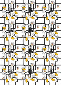Komar Mickey Mouse Foot Labyrinth Non Woven Wall Mural 200x280cm 4 Panels | Yourdecoration.com