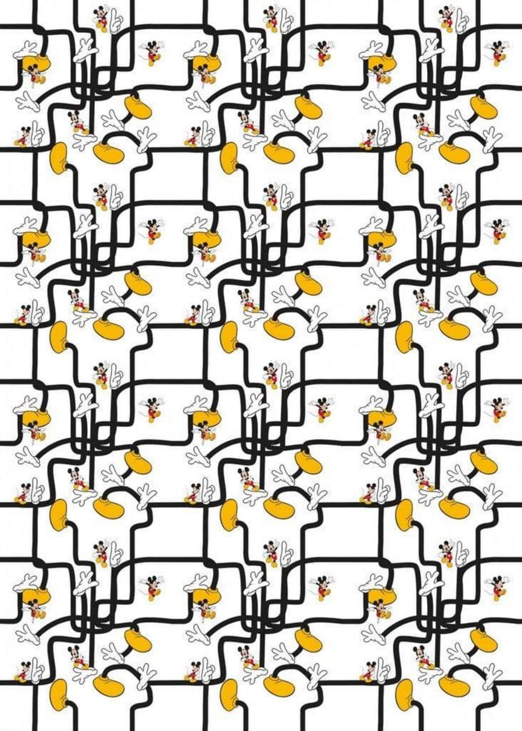 Komar Mickey Mouse Foot Labyrinth Non Woven Wall Mural 200x280cm 4 Panels | Yourdecoration.com