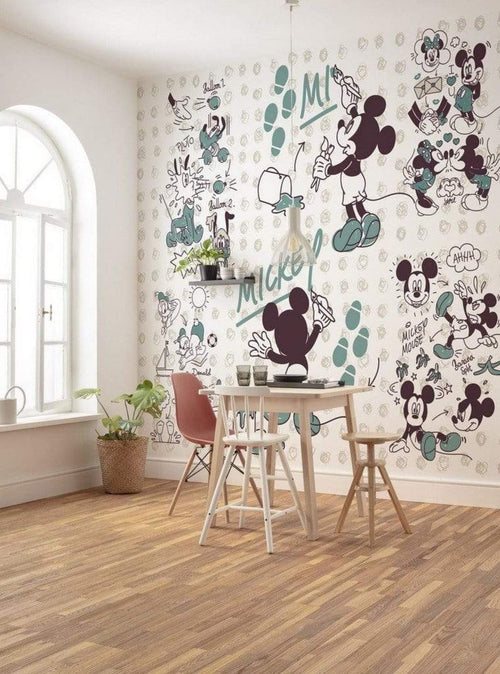 Komar Mickey and Friends Non Woven Wall Mural 350x250cm 7 Panels Ambiance | Yourdecoration.com