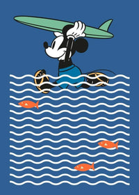 Komar Mickey gone Surfing Non Woven Wall Mural 200x280cm 4 Panels | Yourdecoration.com