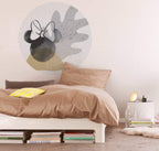 Komar Minnie Loop Art Self Adhesive Wall Mural 128x128cm Round Ambiance | Yourdecoration.com