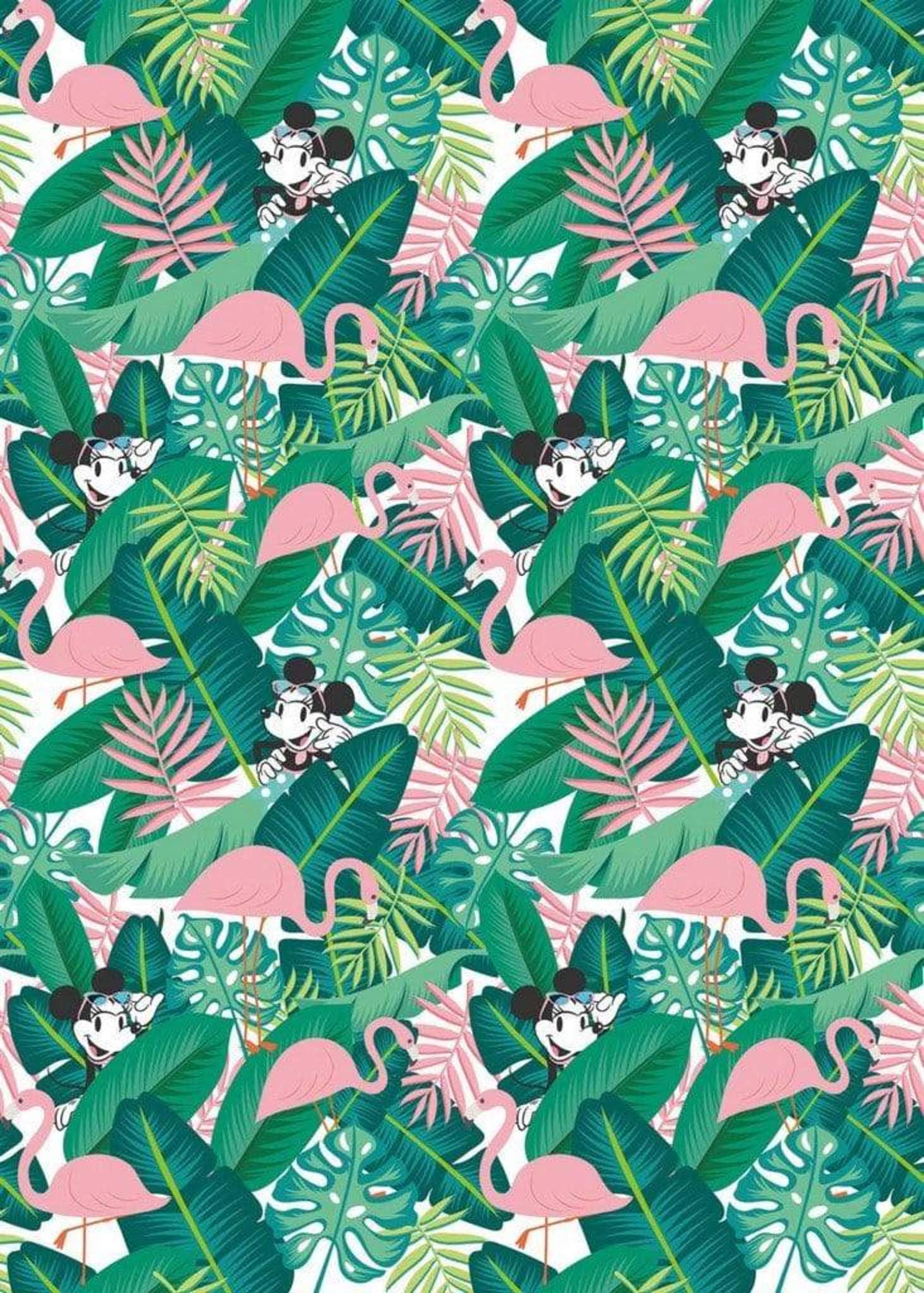 Komar Minnie Mouse Tropical Non Woven Wall Mural 200x280cm 4 Panels | Yourdecoration.com