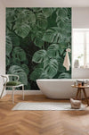 Komar Monstera on Marble Non Woven Wall Mural 200x250cm 2 Panels Ambiance | Yourdecoration.com