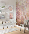 Komar Mosaik Rosso Non Woven Wall Mural 200x250cm 2 Panels Ambiance | Yourdecoration.com