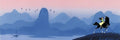 Komar Mulan Hills Non Woven Wall Mural 300x100cm 6 Panels | Yourdecoration.com