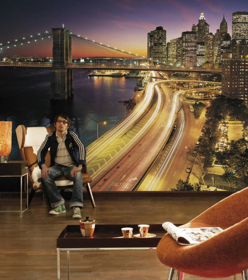 Komar NYC Lights Wall Mural National Geographic 368x254cm | Yourdecoration.com