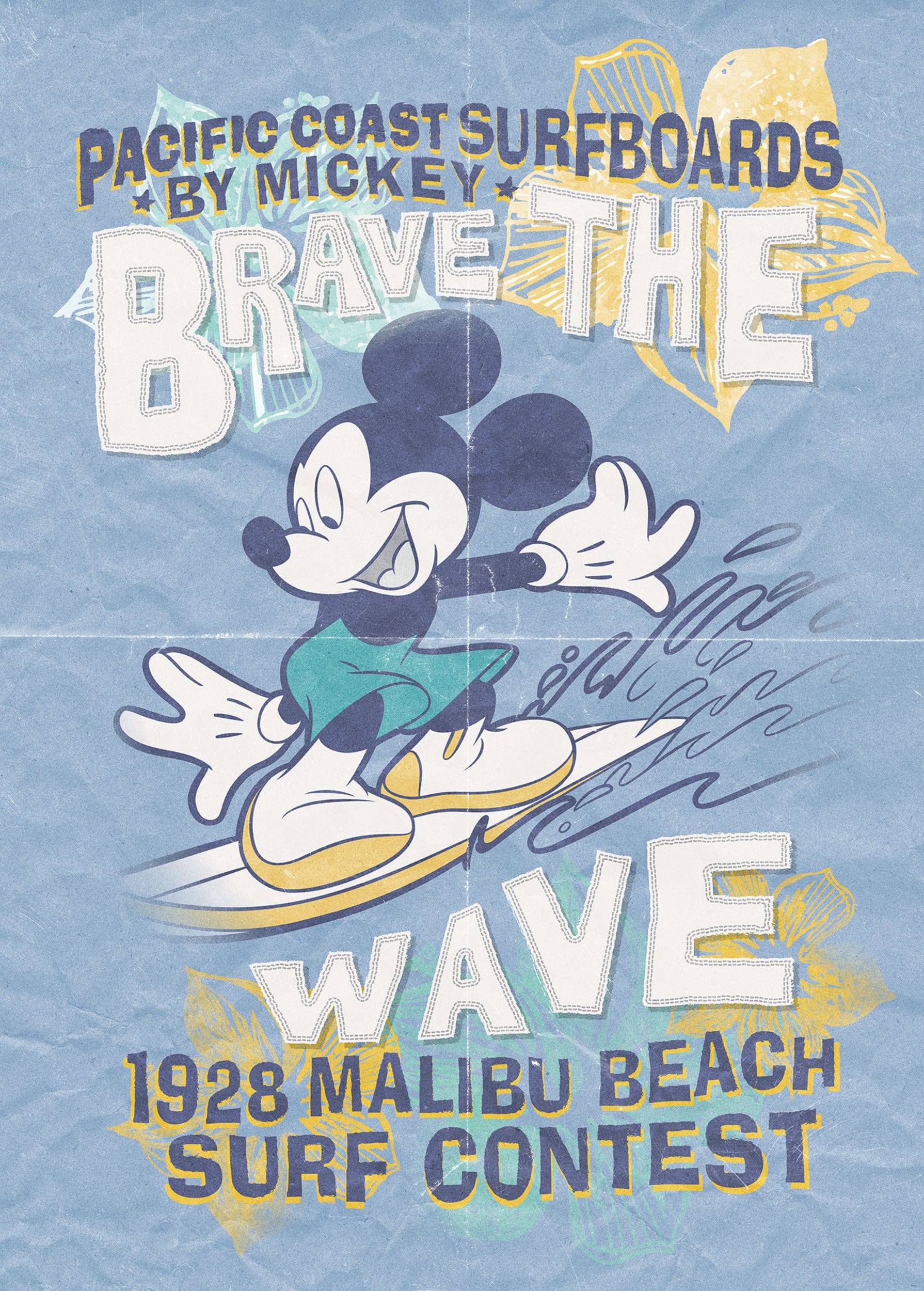 Komar Non Woven Wall Mural Iadx4 014 Mickey Brave The Wave | Yourdecoration.com