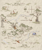 Komar Non Woven Wall Mural Iadx4 042 Winnie The Pooh Map | Yourdecoration.com
