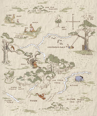 Komar Non Woven Wall Mural Iadx4 042 Winnie The Pooh Map | Yourdecoration.com