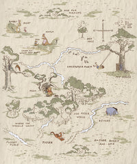 Komar Non Woven Wall Mural Iadx4 042 Winnie The Pooh Map | Yourdecoration.com
