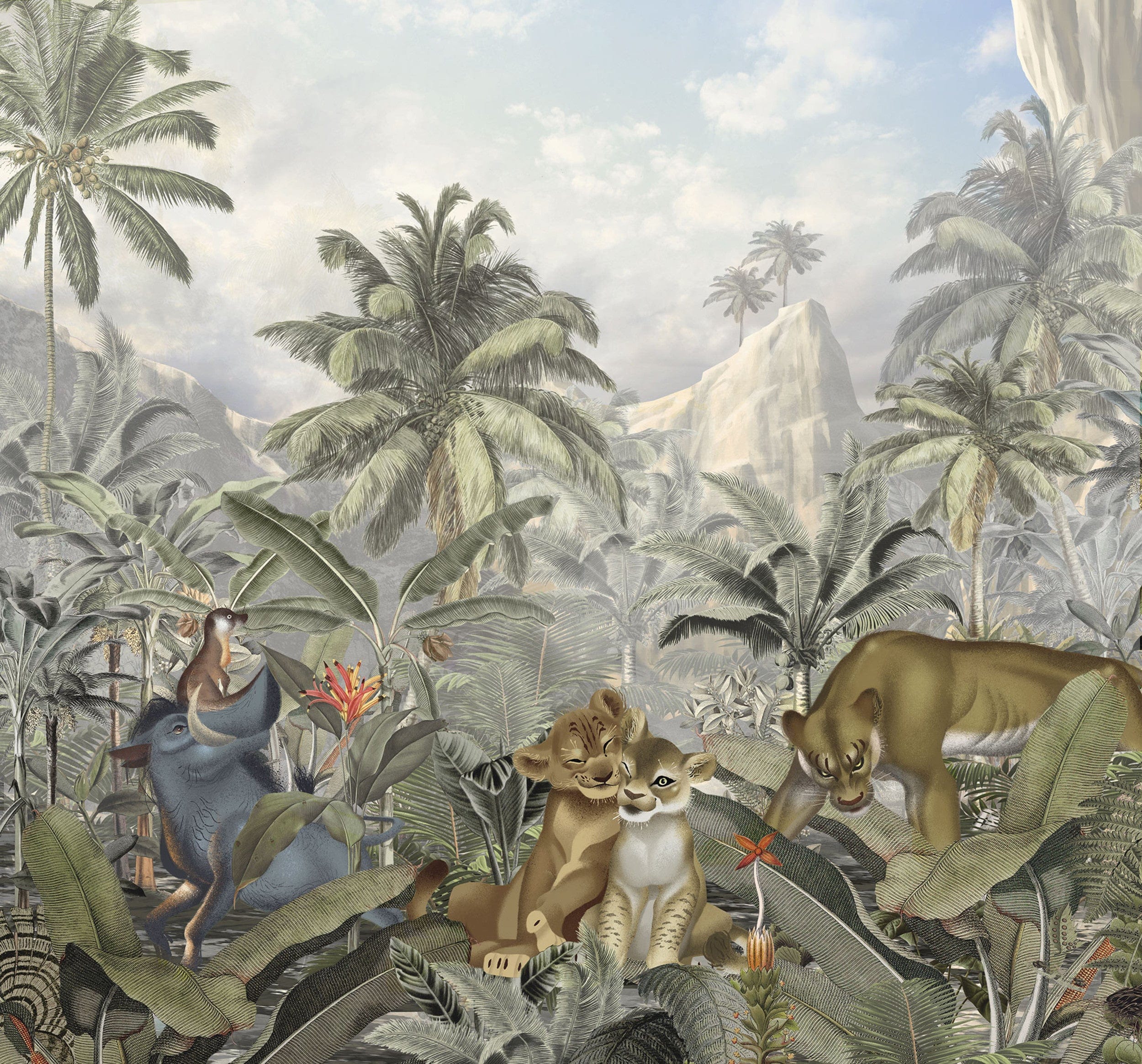 Komar Non Woven Wall Mural Iadx6 088 Lion King Hills | Yourdecoration.com