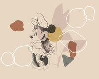 Komar Non Woven Wall Mural Iadx7 047 Minnie Soft Shapes | Yourdecoration.com