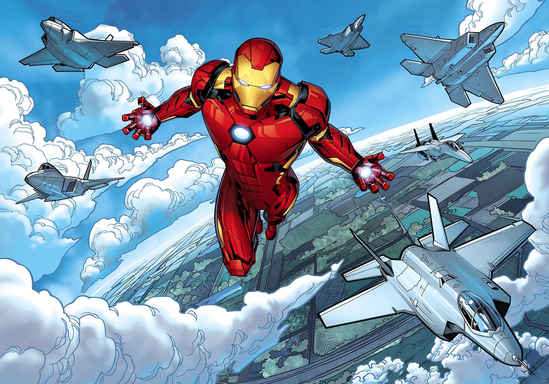 Komar Non Woven Wall Mural Iadx8 062 Iron Man Flight | Yourdecoration.com
