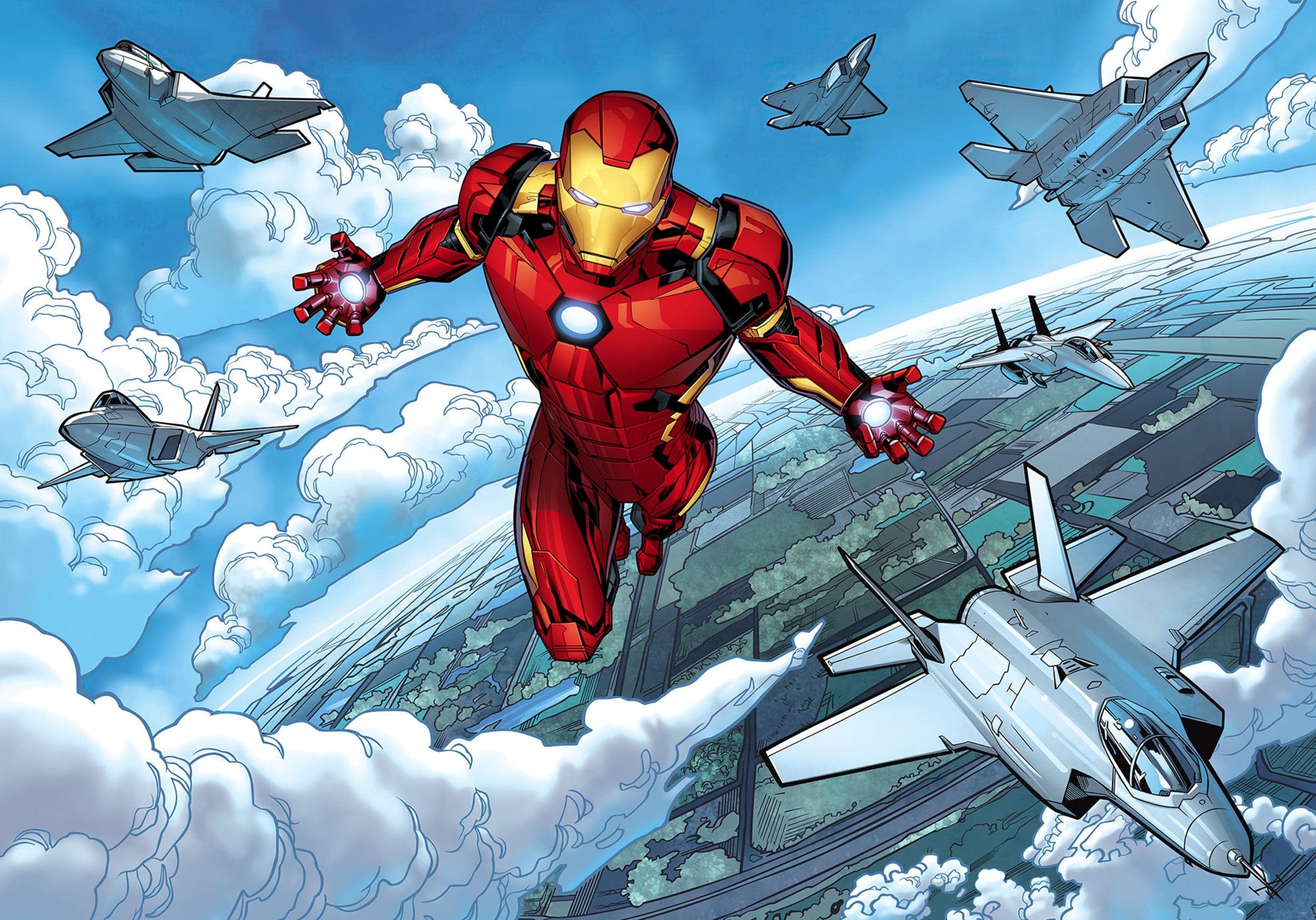 Komar Non Woven Wall Mural Iadx8 062 Iron Man Flight | Yourdecoration.com