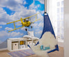 Komar Biplane Non Woven Wall Mural 400x250cm 8 Panels Ambiance | Yourdecoration.com